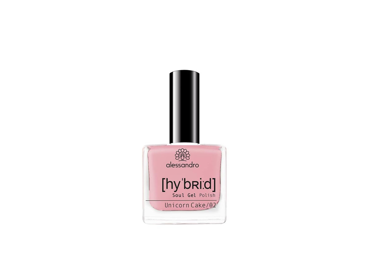 Vernis à ongles HYBRIDE alessandro Pink Melon - nuance de rose vibrante avec de fines particules de paillettes - Des ongles parfaits en seulement 3 étapes, sans LED - dure jusqu'à 10 jours ! 8 ml