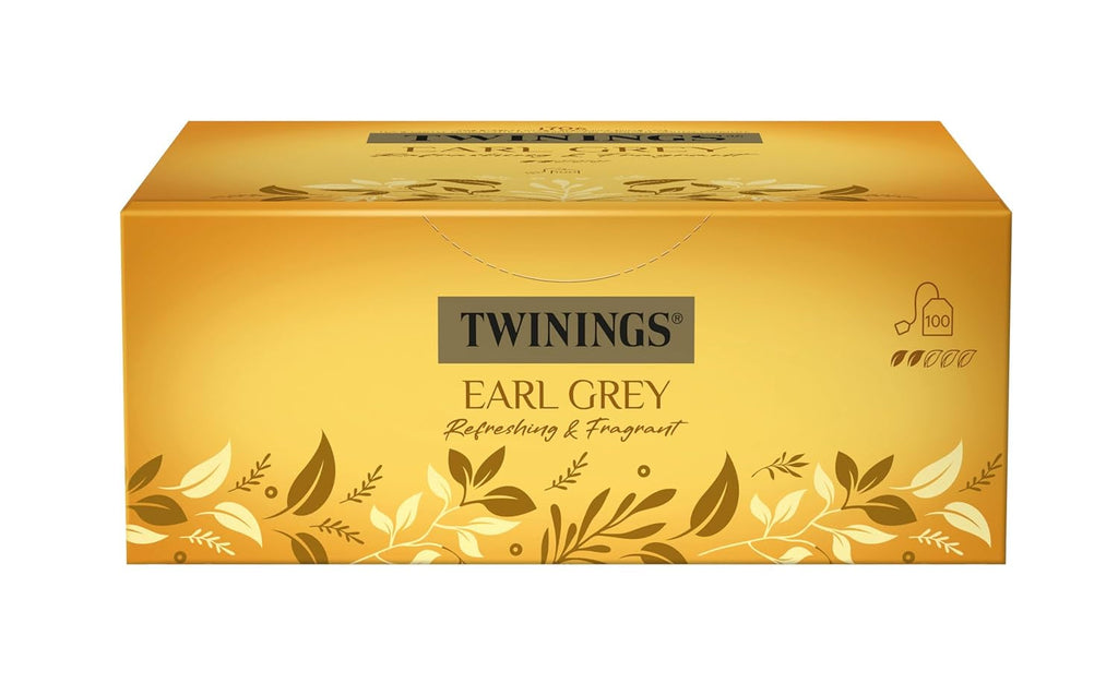 Twinings EARL GREY Ceai negru în pliculețe, rafinat cu aromă de bergamotă - Ceai negru din China, renumit în întreaga lume și extrem de revigorant, pachet de 1 (25 pliculețe)