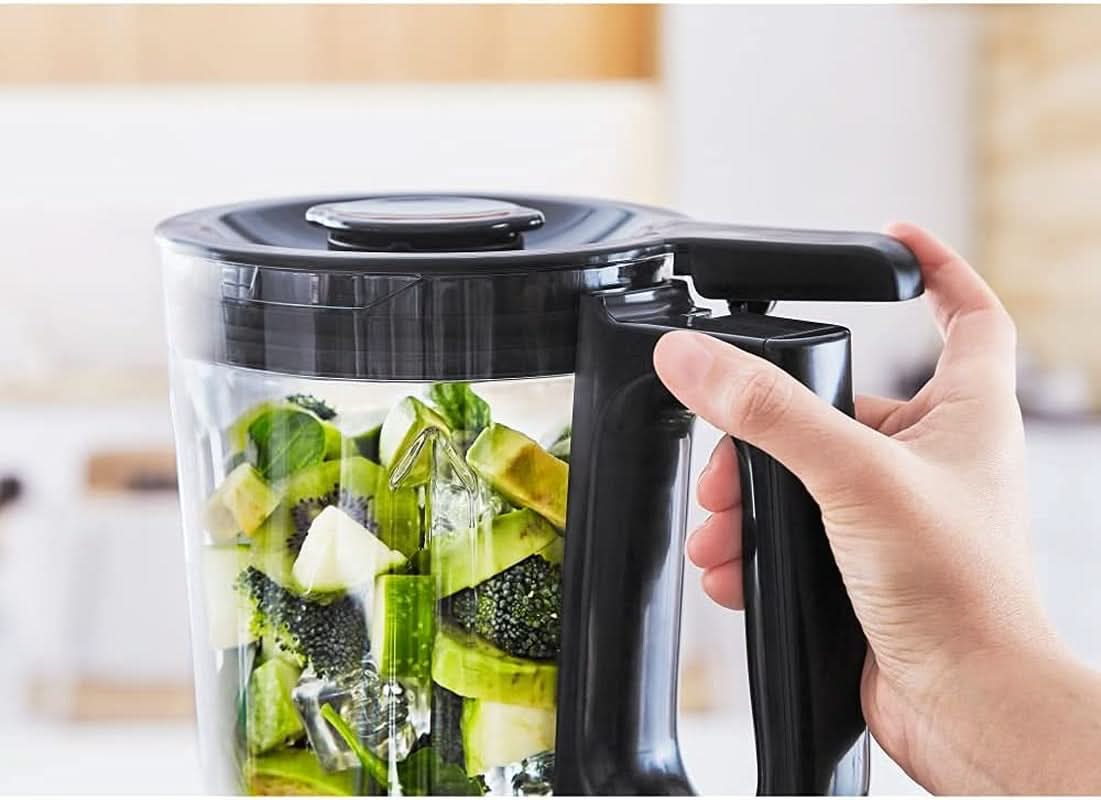 Krups Highspeed - Batteur sur socle Infinymix KB9158 | 1600 W | 5 programmes automatiques + Einstellung manuel | Porte-tritan | Incl. Rezepvol | Smoothies, shakes, glace pilée | Schwarz Cuisine Naty Shop