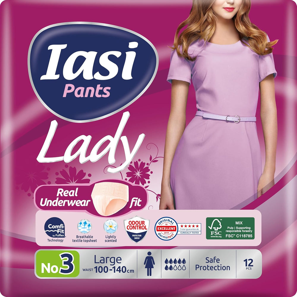 LADY Pants 48 Pantalons Jetables pour Incontinence Urinaire Absorbance Grande Taille S pour Femme 48 Pièces