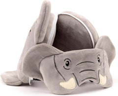 Oreiller de voyage, rond, peluche, éléphant et masque pour les yeux, unisexe, taille unique, unisexe, oreillers de voyage uniques à la taille Naty Shop