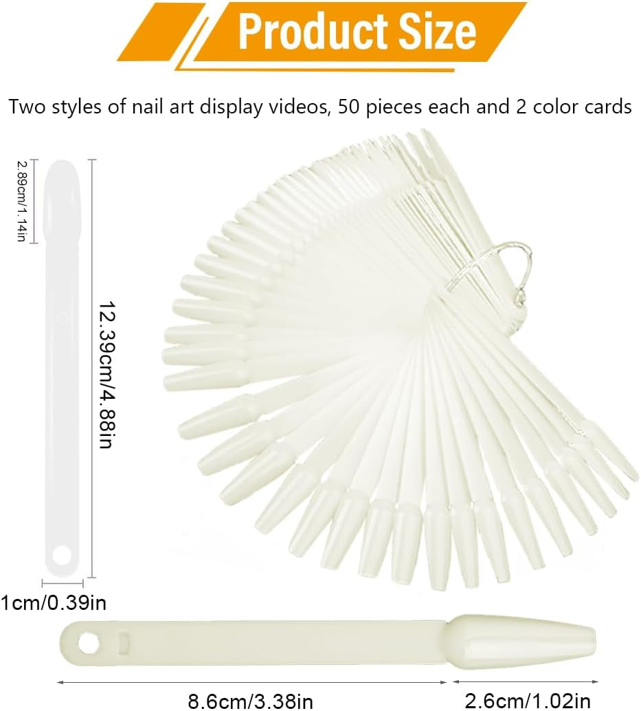 100 de accesorii pentru semnarea unghiilor, șabloane pentru unghii, cap rotund transparent și culoare naturală tip balet, accesorii pentru semnarea unghiilor, vine cu 2 autocolante digitale cu sclipici 1-100