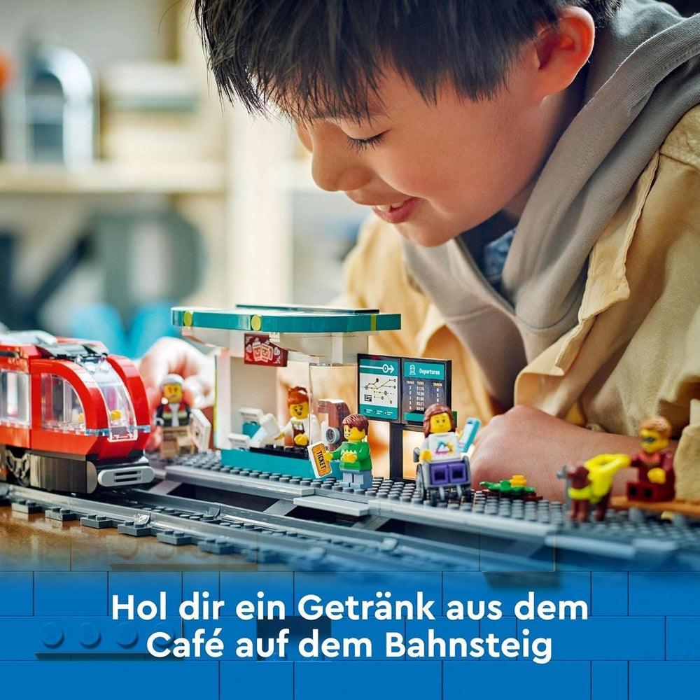 Tramway LEGO City avec gare, idée cadeau pour les fans de véhicules à partir de 7 ans, avec 6 figurines et un chien-guide pour jouer un rôle, jouet de construction 60423 Jeux de construction Besuche den LEGO-Store