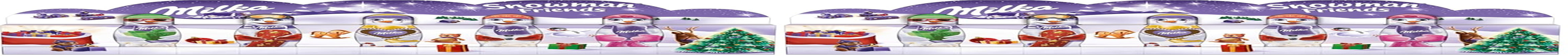 Milka Snowman Friends Alpine Milk - Mini bonhommes de neige en chocolat fin au lait alpin - 5 x 15g