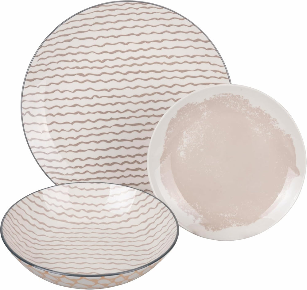 Soho Ensemble de 18 pièces en porcelaine, 6 places assises