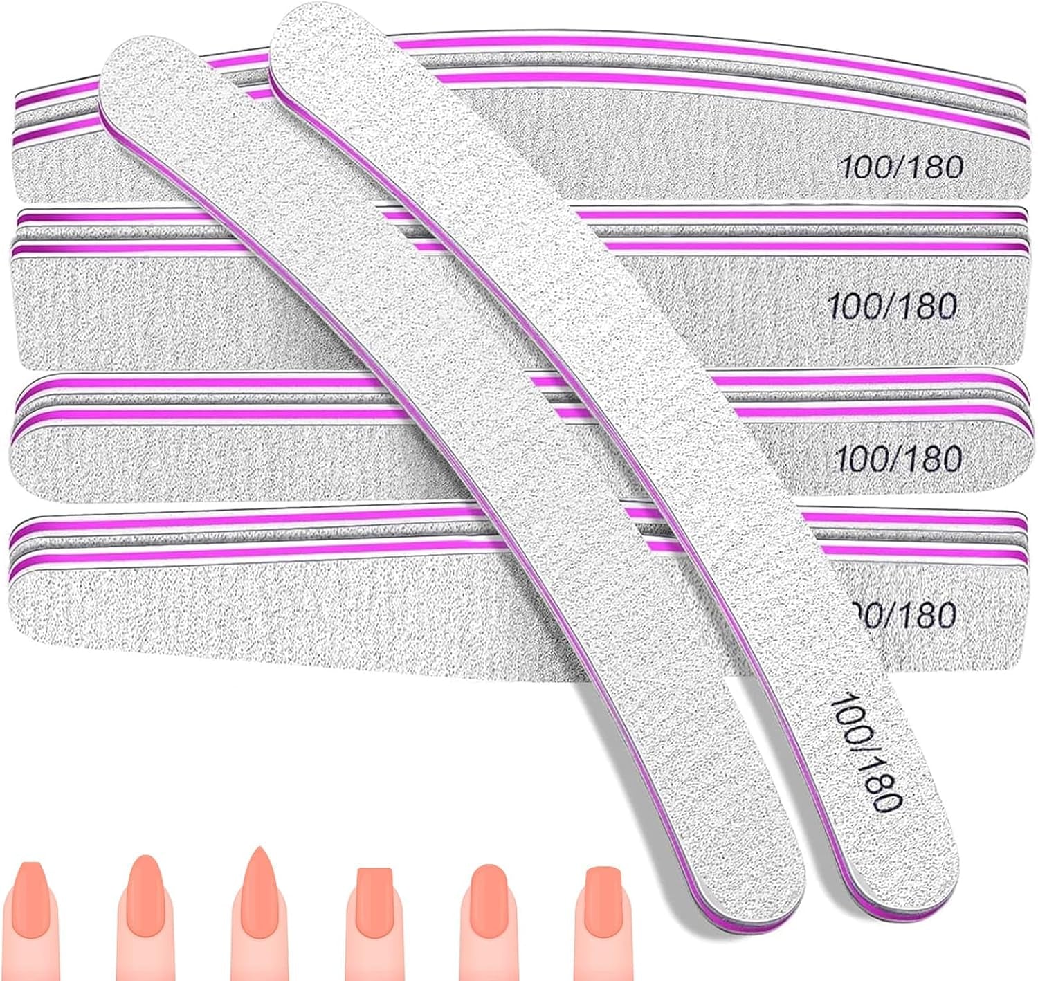 Ensemble de limes à ongles 100/180, limes à ongles en gel, ensemble de limes à ongles, lime à ongles, lime à ongles en gel, pour ongles en gel, manucure pédicure, animaux de compagnie (5 pièces, 5 styles)