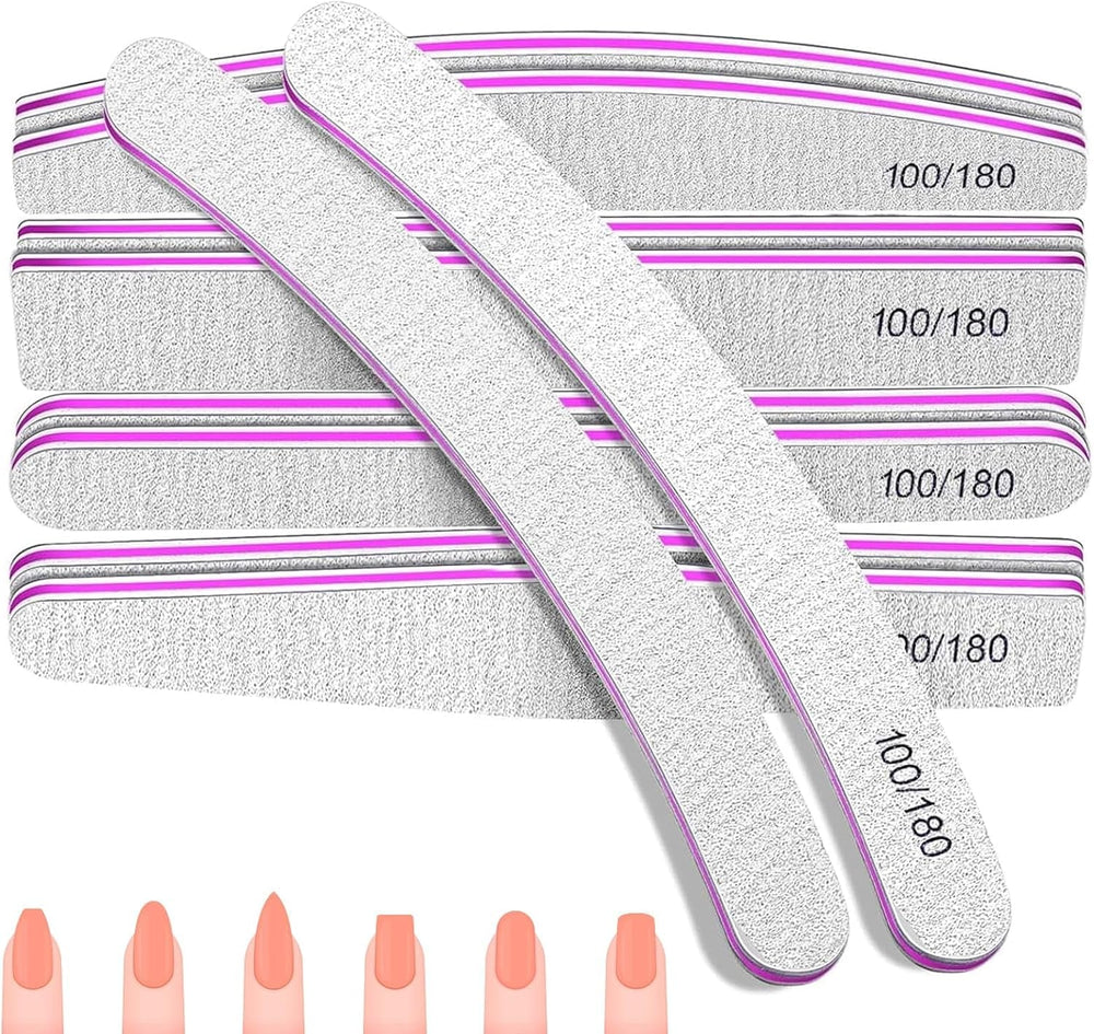 Ensemble de limes à ongles 100/180, limes à ongles en gel, ensemble de limes à ongles, lime à ongles, lime à ongles en gel, pour ongles en gel, manucure pédicure, animaux de compagnie (5 pièces, 5 styles)