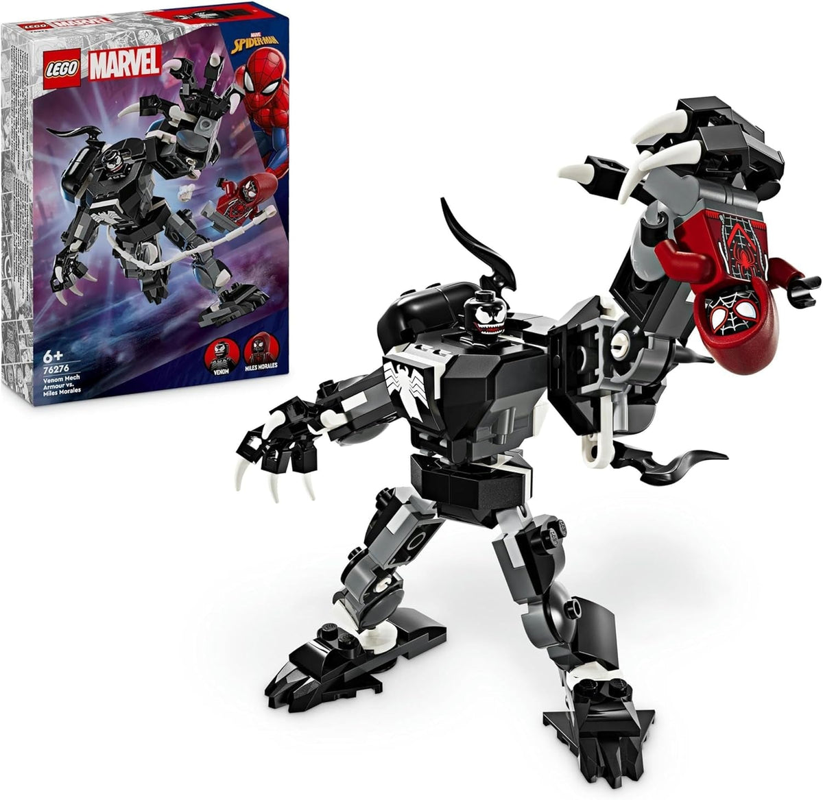 LEGO Marvel Venom Mech contre. Miles Morales Figurines mobiles pour enfants Spider-Man Set avec mini figurines Superhero Duel Jouet Cadeau pour garçons et filles de 6 ans 76276 Ensembles de construction Besuche den LEGO-Store Single