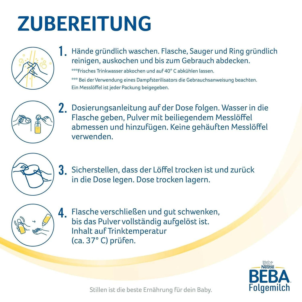 Nestlé BEBA 2 Lait en poudre de suite après 6 mois, au complexe 5 HMO, lactose uniquement, sans huile de palme, pack de 3 (3 X 800G) Mère et Enfant Naty Shop