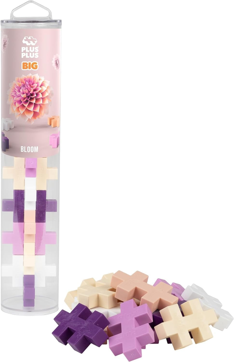 Plus-Plus 9603431 Kreativ-Bausteine Tube, Big Tropical, Geniales Konstruktionsspielzeug, 15 Teile, 38 cm