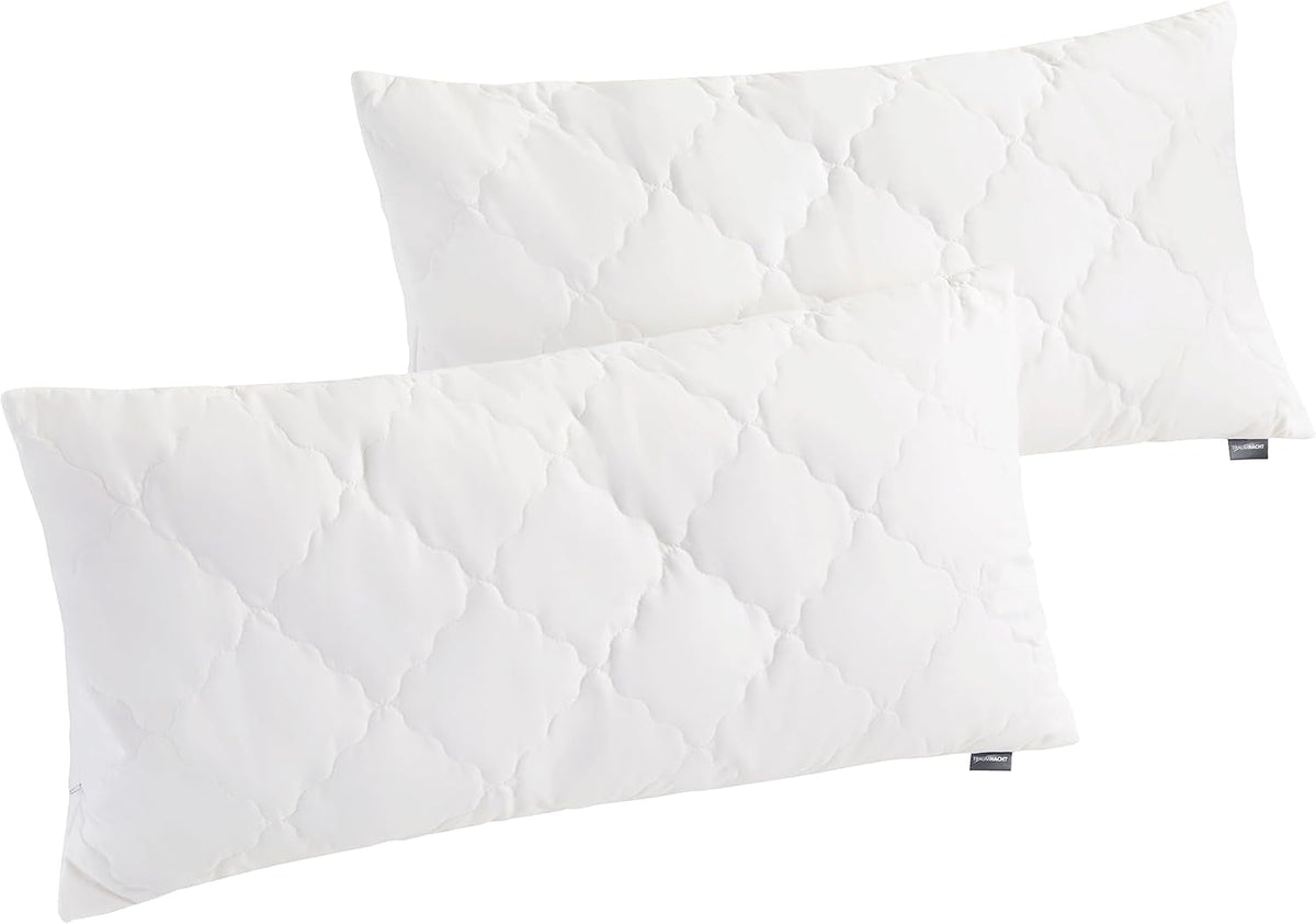 Traumnacht Oreiller en bambou avec fibres de bambou, hypoallergénique, antibactérien Ensemble d'oreillers avec fermeture éclair, composé de 2 oreillers 40X80Cm, certifié Oeko-Tex, développé en Allemagne Oreillers standard Naty Shop Oreiller 40 X 80 Cm