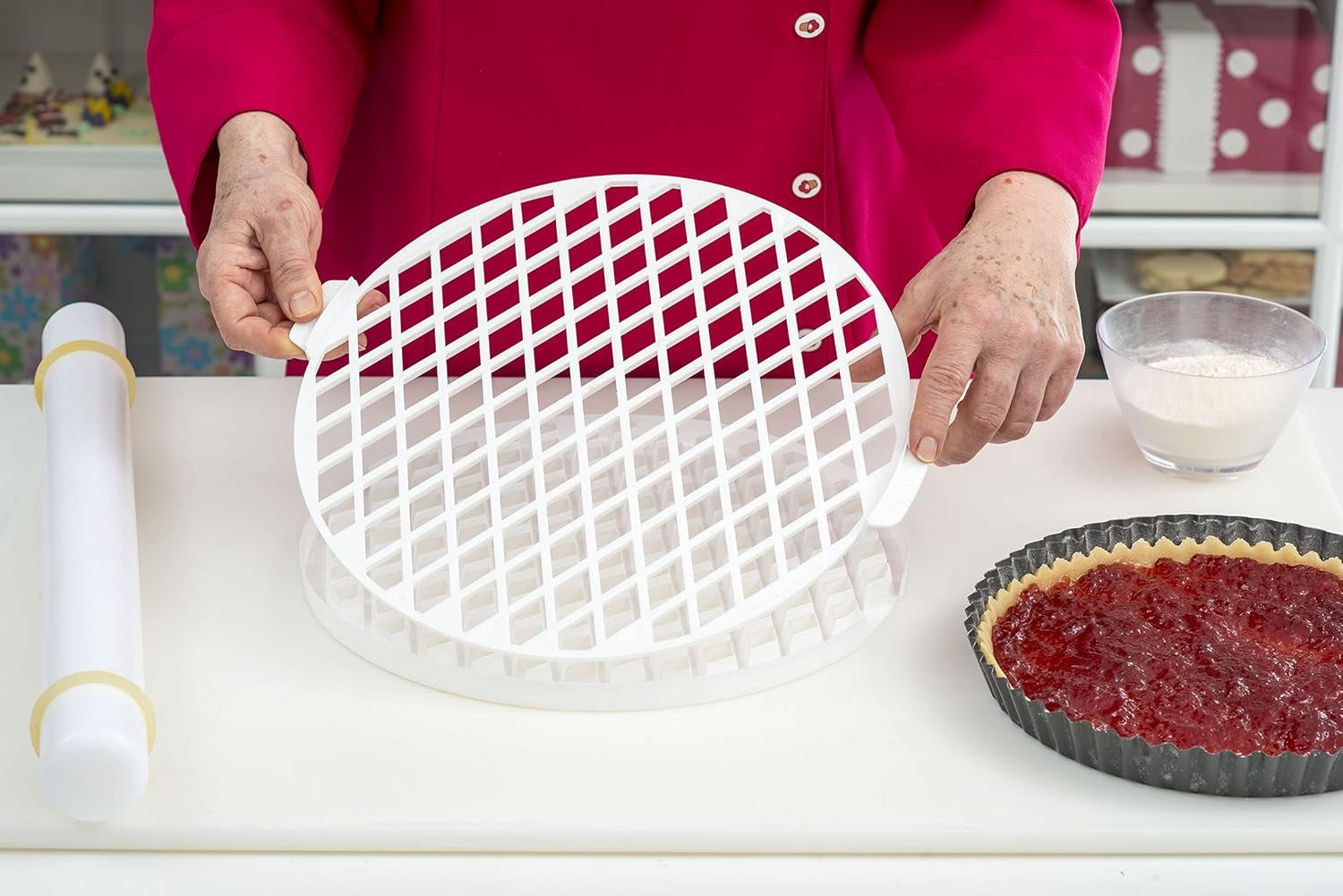 Emporte-pièce classique, blanc, taille Ø 30 cm