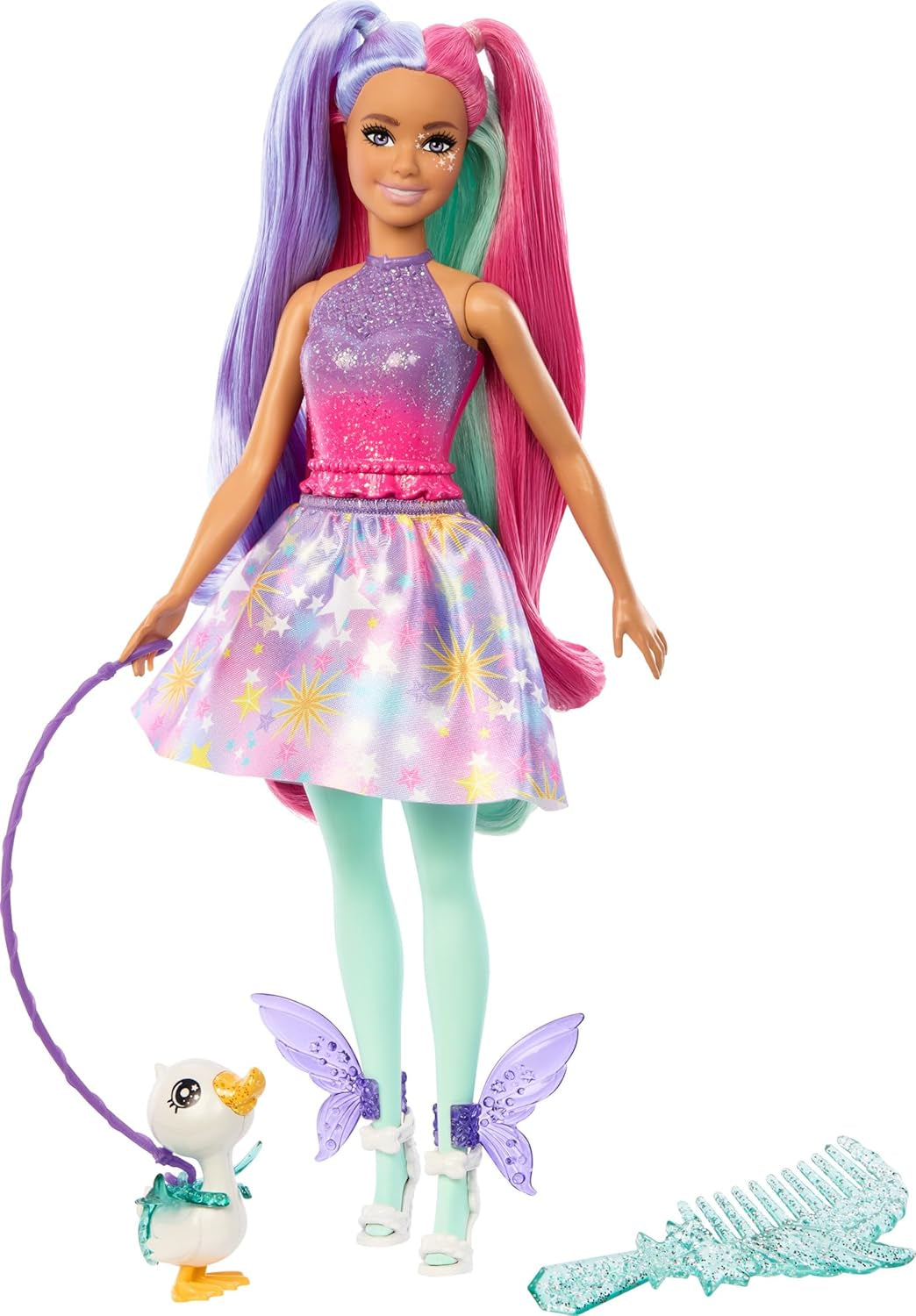 Barbie Ein Verborgener Zauber - Teresa Puppe mit märchenhaftem Outfit, gewelltes Haar and Kamm for Frisierspaß, for Kinder ab 3 Jahren, HLC36