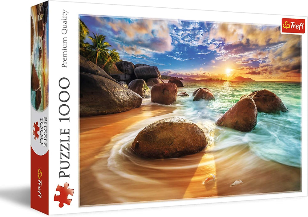 Trefl TR10461 Samudra Beach, India 1000 piese, calitate premium, pentru adulți și copii de la 12 ani Puzzle, colorat Puzzle Naty Shop Titlu implicit