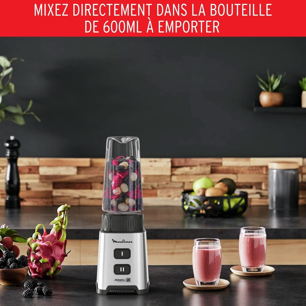 Blender Pulseo LM17GD, 400 W, 4 lame, 700 Ml, Recipient portabil 600 Ml Bucatarie Naty Shop