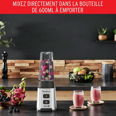 Blender Pulseo LM17GD, 400 W, 4 lames, 700 Ml, récipient Portable 600 Ml cuisine Naty Shop