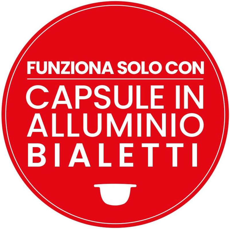 Bialetti Gioia, machine à expresso pour capsules en aluminium, super compacte, réservoir de 500 ml, 50% plastique recyclé, couleur taupe