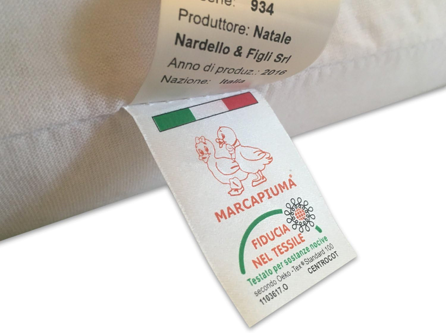 Oreiller en latex naturel Modèle Double Wave - Oreiller en latex perforé Ultra respirant Récupération naturelle et saine - Confort maximal Ergonomique Antibactérien - 100% Made in Italy Oreillers standards Naty Shop