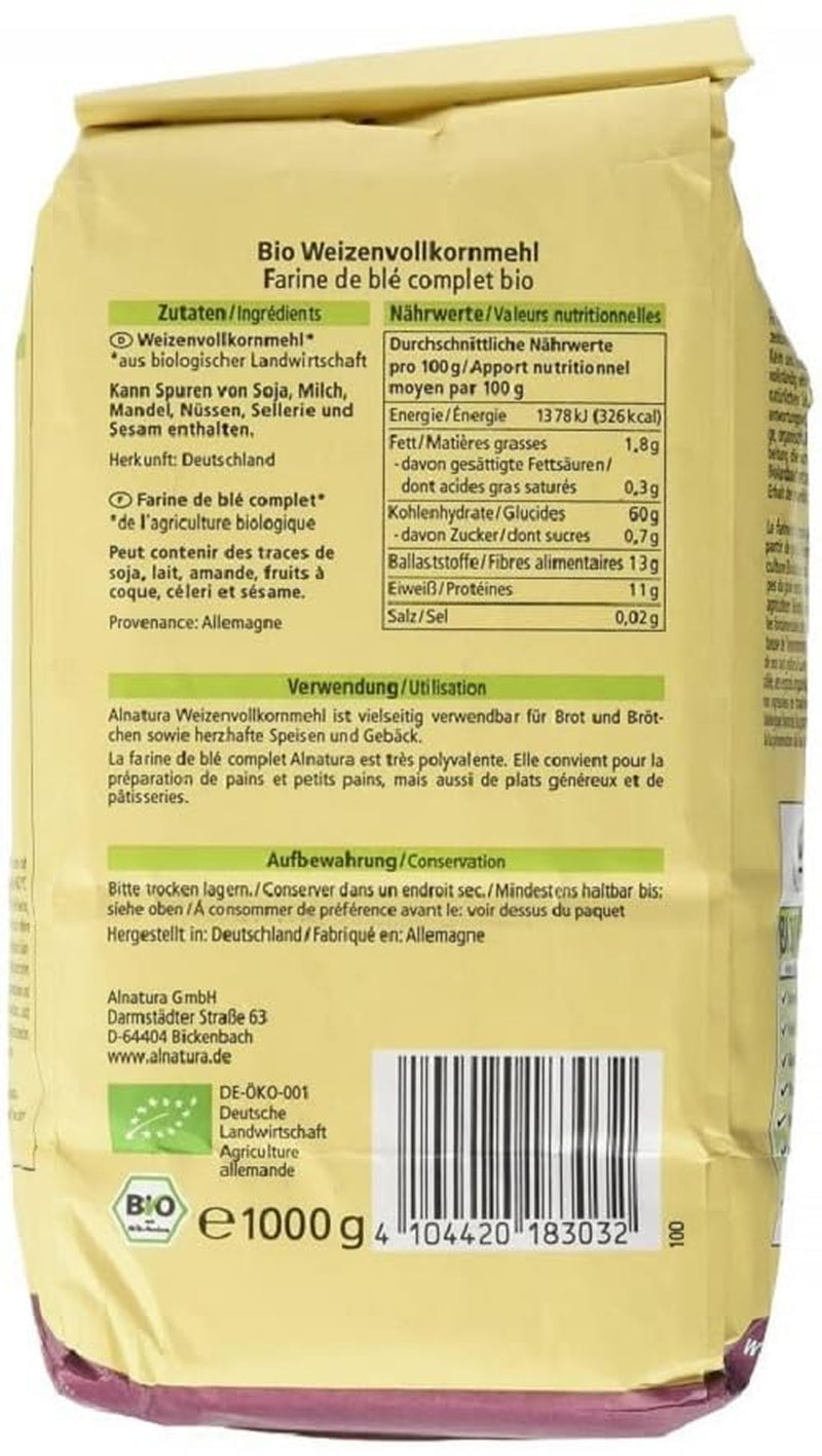 Farine complète biologique, 1 kg