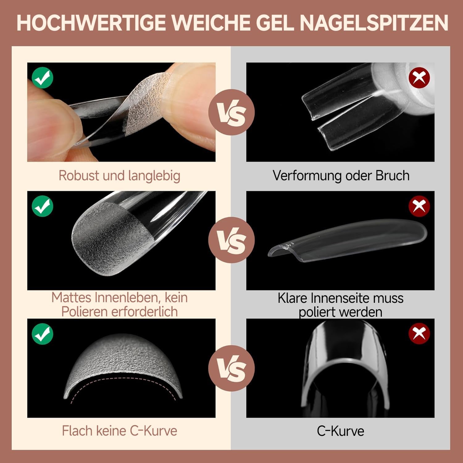 Tipuri de unghii balerină pentru unghii cu gel, 216 bucăți, 12 mărimi, tipuri de unghii cu gel moale, acoperire completă, set pentru extensii de unghii, semi-mate, DIY, artă acasă