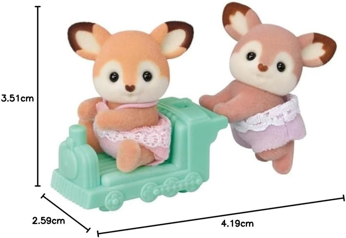 Sylvanian Families 5800 REH Zwillinge, jeu avec figurine, figurine en forêt, jeu pour enfants à partir de 3 ans