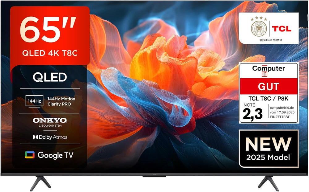Televizor LED mini TCL 50C61KS QLED, 50 de inci, rezoluție 4K HDR Premium, Dolby Vision și Atmos, sunet Onkyo 2.0, Smart TV cu Google TV, Game Master, HDMI 2.1, AirPlay 2, Google Assistant și Alexa
