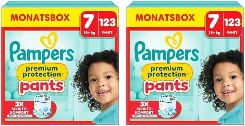 Pampers Premium Protection Pants taille 5, 144 couches, 11 kg - 17 kg, avec réglage à 360° et poignets anti-fuites souples pour un confort et une protection optimaux