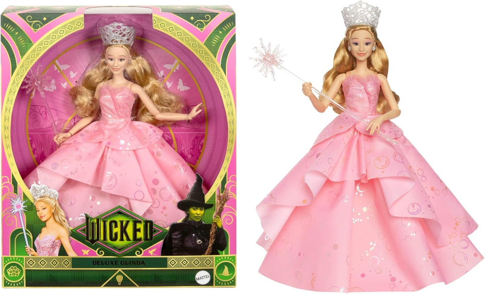 Mattel Wicked: for Good von Universal Pictures Glinda Deluxe-Modepuppe mit abnehmbarem Outfit und 3 Accessoires, vom Film inspiriert, JFM13