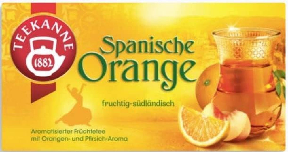 Teekanne Mélange de thés de différents pays, abricots grecs, oranges espagnoles, citrons italiens, mangues des Caraïbes, pêches méditerranéennes, cerises douces italiennes, 6 paquets, 270 g