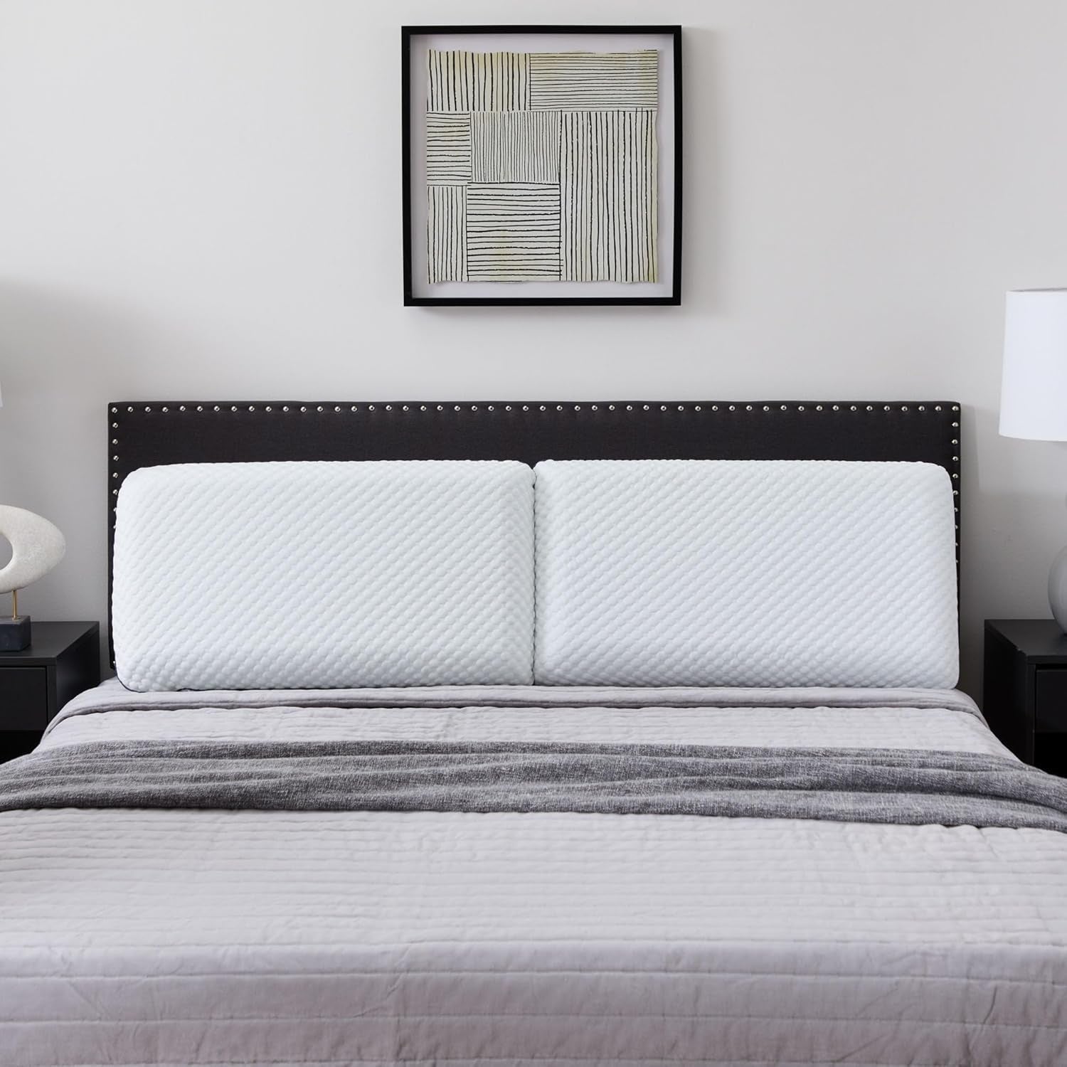 Oreiller LUCID à mémoire de forme avec gel 40x60 cm - respirant - effet rafraîchissant - housse lavable - oreiller certifié Oeko-Tex, blanc