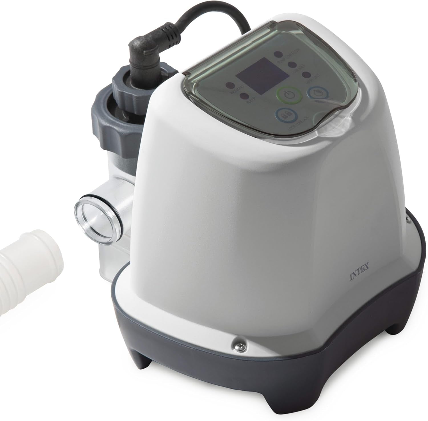 Intex 26662GS - Système d'eau salée Krystal Clear, générateur de chlore au sel, pour pompe de filtration 1136-3785 l/h, pour petites piscines jusqu'à 366 cm, plastique, blanc