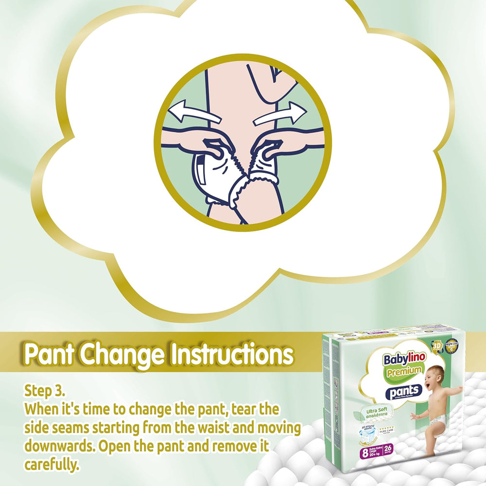 Pantalon Premium taille 8 avec filtre ultra doux, XXL (20+ kg), 104 pièces