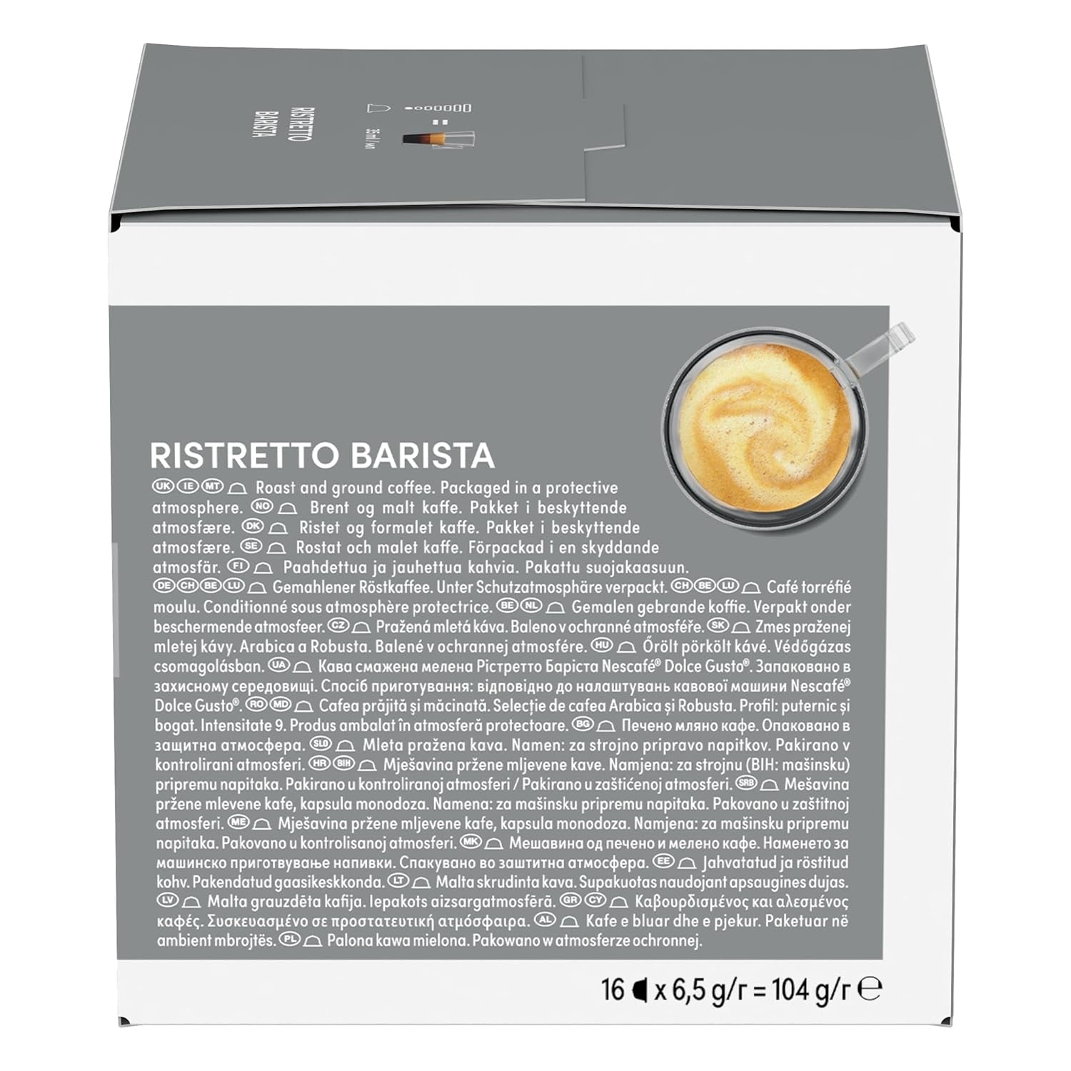 NESCAFÉ DOLCE GUSTO Ristretto Barista Kaffeekapseln 3er Pack (3 x 16 Kapseln)