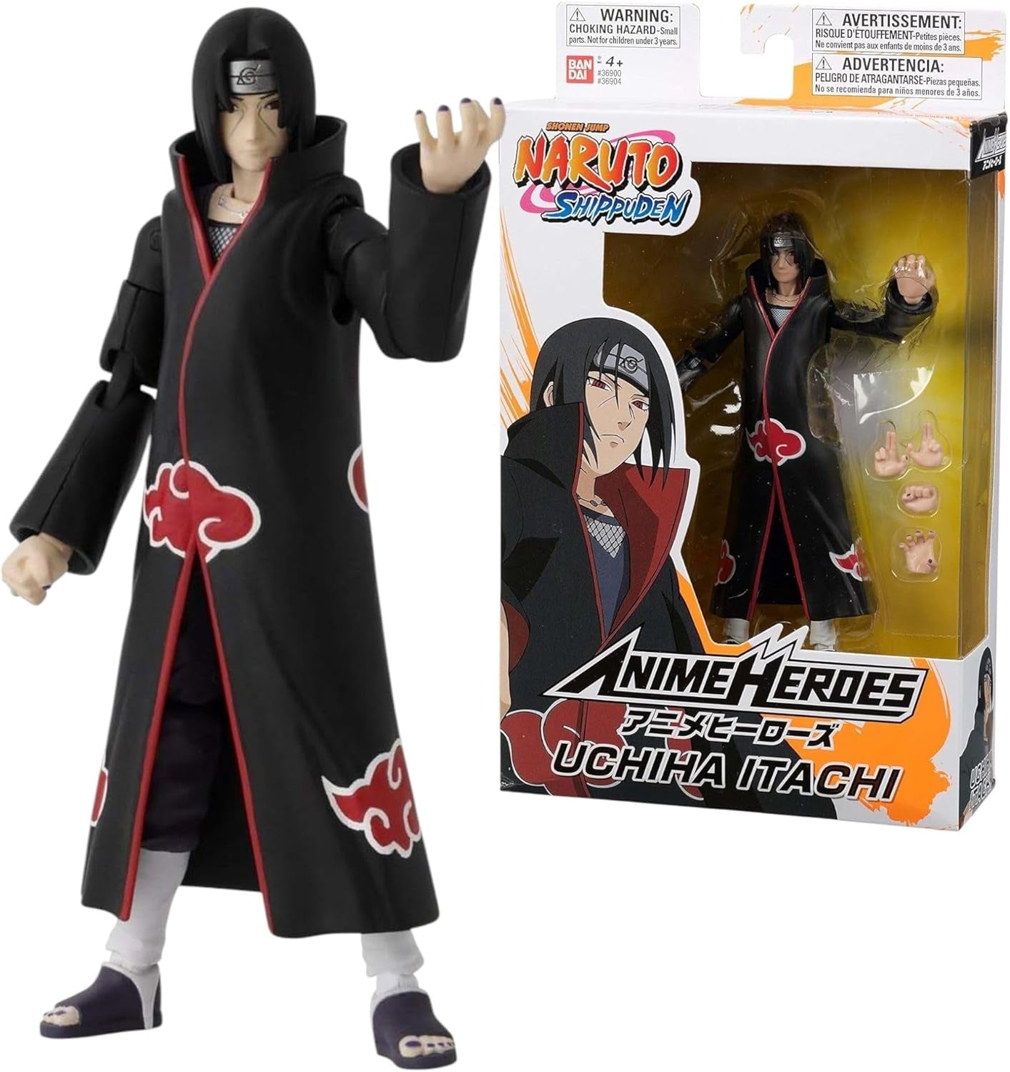 Bandai - Anime Heroes - Naruto Shippuden - Anime Hero Figures 17 Cm - Kakashi Hatake - Licență oficială - Figura articulată Kakashi - 36903 Action figures Naty Shop Itachi
