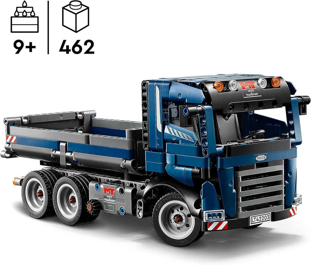 Jouet LEGO Technic Dump Truck avec volant et camion-benne mobile - véhicule de construction bleu - idée cadeau pour anniversaires ou vacances - jeu de construction pour garçons et filles à partir de 9 ans 42203 Jeux de construction Besuche den LEGO-Store