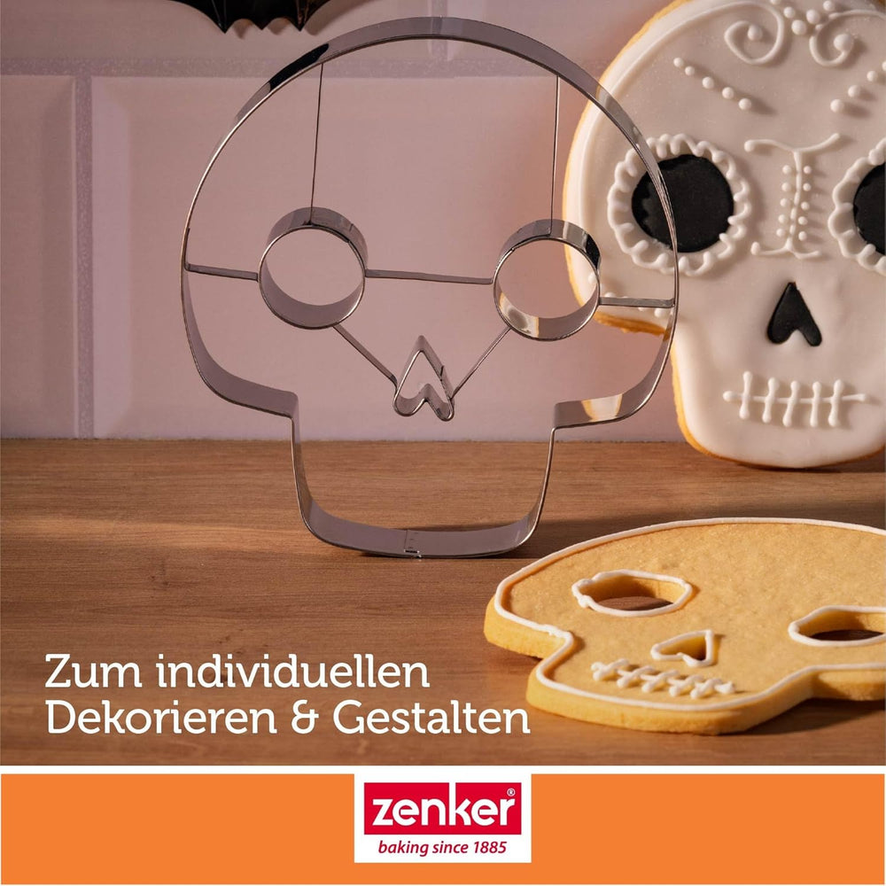 Emporte-pièce ZENKER XXL avec tête de mort, argent