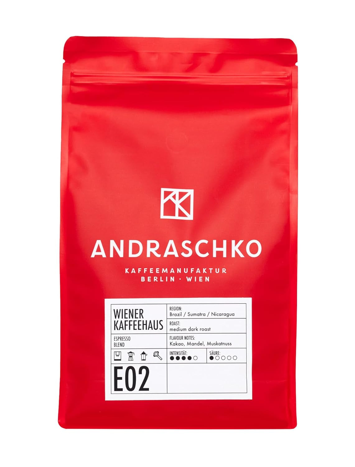 Espresso Bohnen - Wiener Kaffeehausmischung Espresso Blend - Röstung doux avec 100% Arabica aus 7 Herkunftsländern - frisch à Berlin geröstet - 1kg