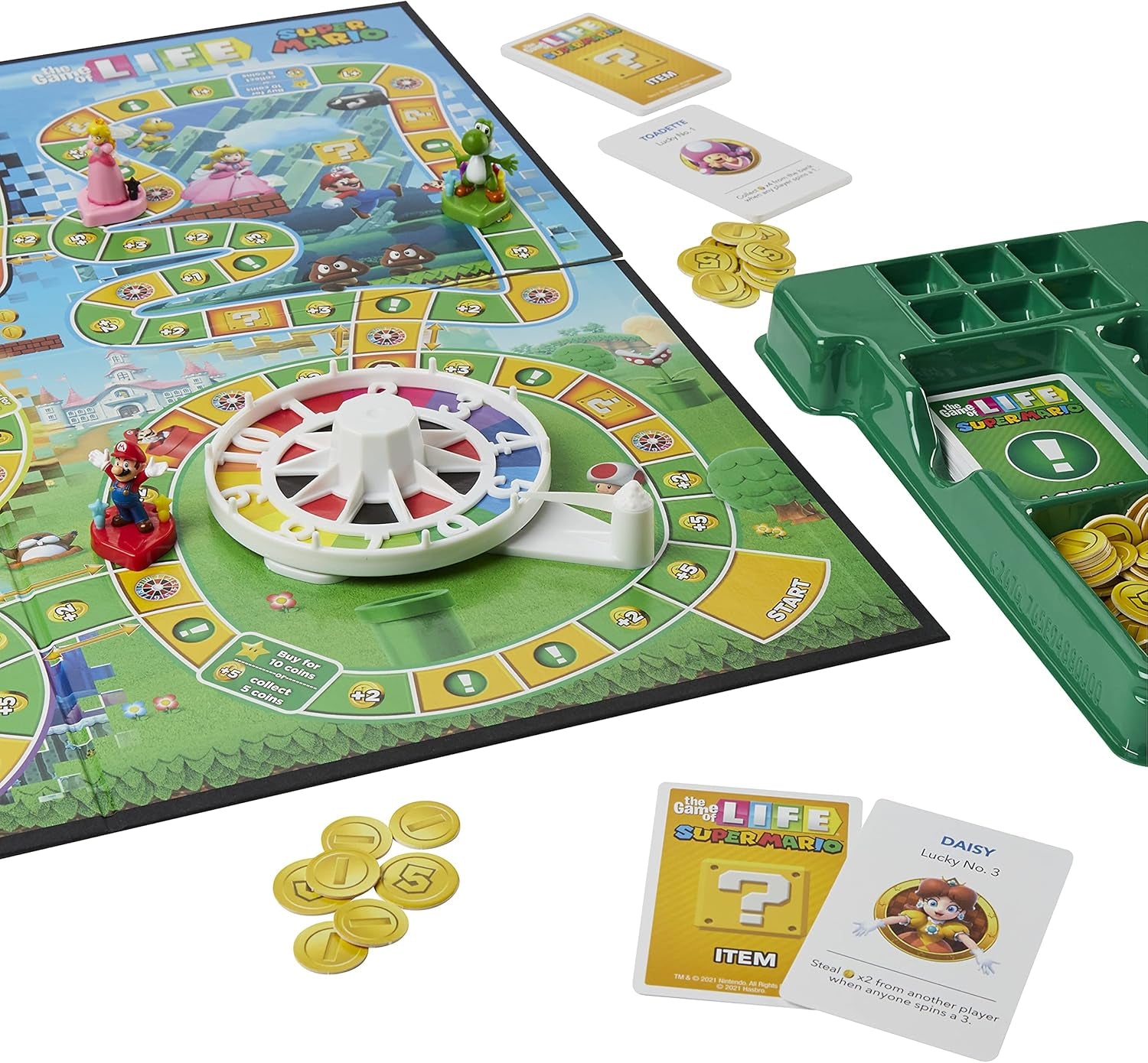 Jeu de société Hasbro The Game of Life Super Mario pour les enfants de 8 ans et plus, jouez à des mini-jeux, collectez des étoiles et combattez Bowser