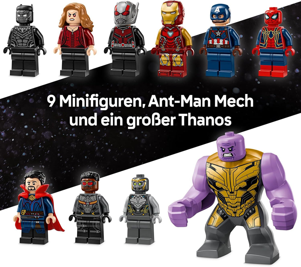 LEGO ǀ Marvel Avengers : Endgame Letzter Showdown - Jeu de construction avec 10 figurines, avec Captain America, Iron Man, Black Panther et Dr. Strange - Créations créatives pour jeunes et filles 76323