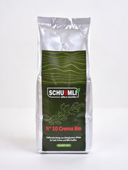 SCHUEMLI Nr. 10 Crema Bio - cremă rafinată de cafea Schümli în boabe întregi de la prăjire îndelungată 1 kg