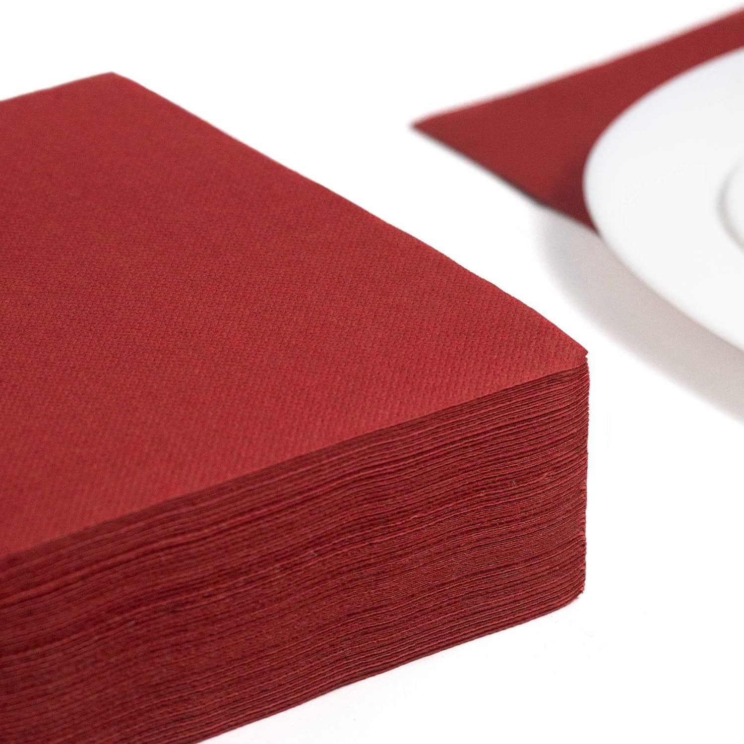 Papstar 11608 50 serviettes "Collection Royale" pli 1/4 40 X 40 cm, Bordeaux