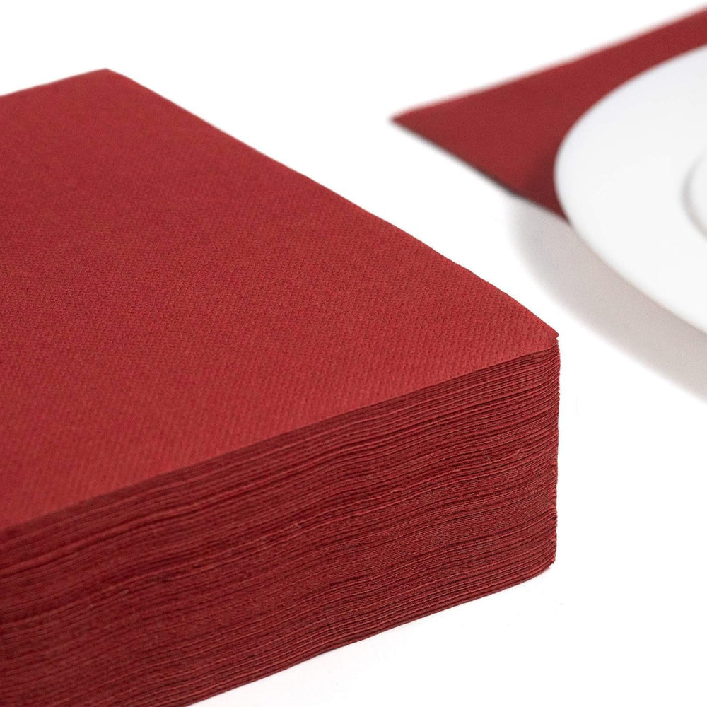 Papstar 11608 50 serviettes "Collection Royale" pli 1/4 40 X 40 cm, Bordeaux