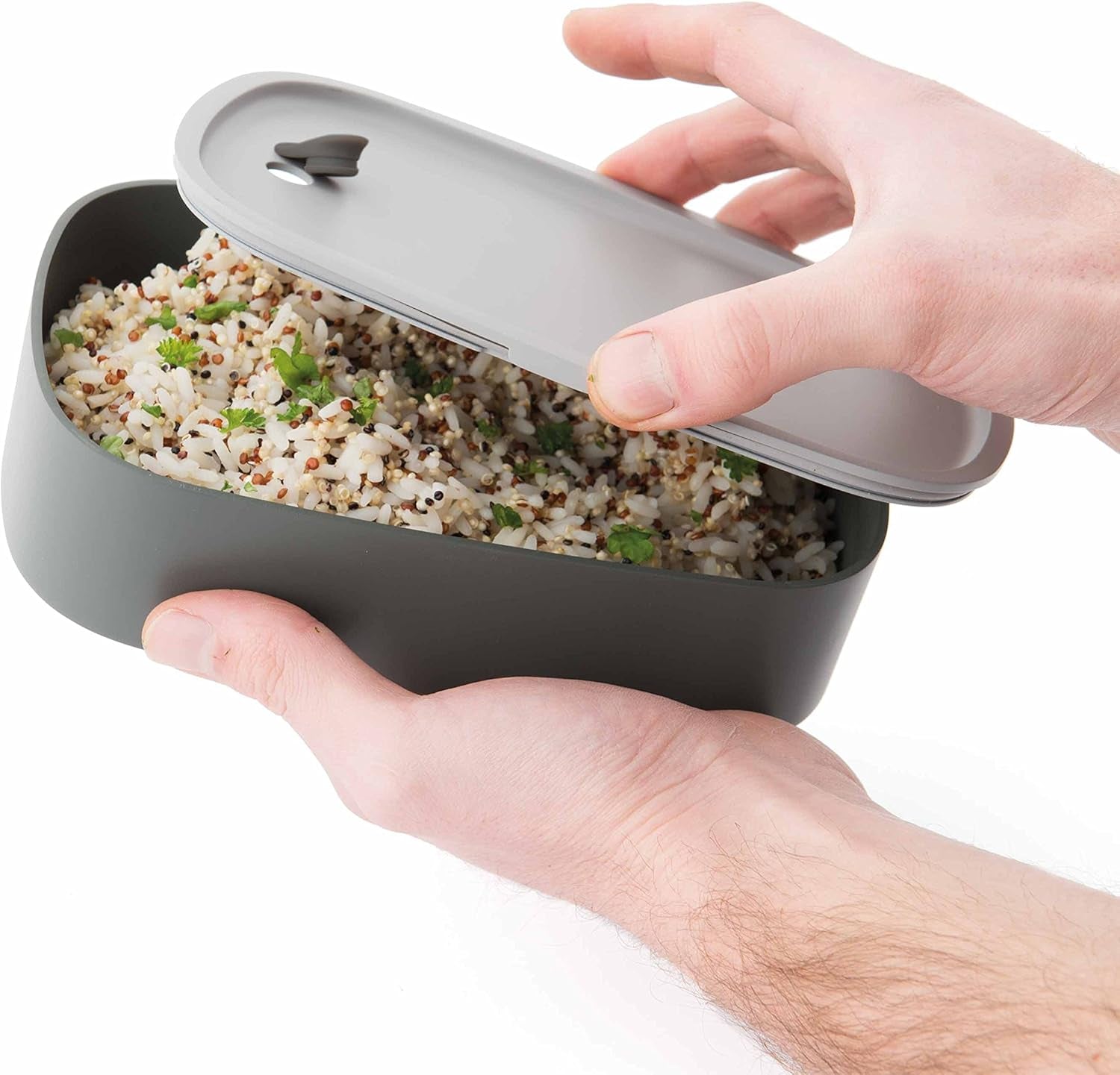 Boîte à bento double BergHoff - Leo (coffret déjeuner 19x12,5x9 cm, deux boîtes, passe au micro-ondes, fermeture hermétique, passe au lave-vaisselle, idéal pour les snacks / snacks / salade) 3950126 Boîtes de conservation alimentaire Naty Shop