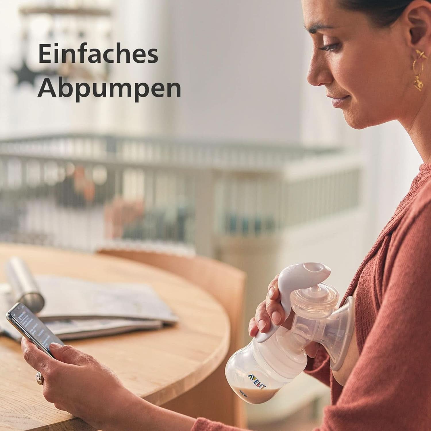 Philips Avent Handmilchpumpe - Einfaches Abpumpen, Mit Natural-Motion Technologie, Bpa-Frei (Modèle SCF430/01) Transparent Accessoires Alimentation et Allaitement Bebe Naty Shop