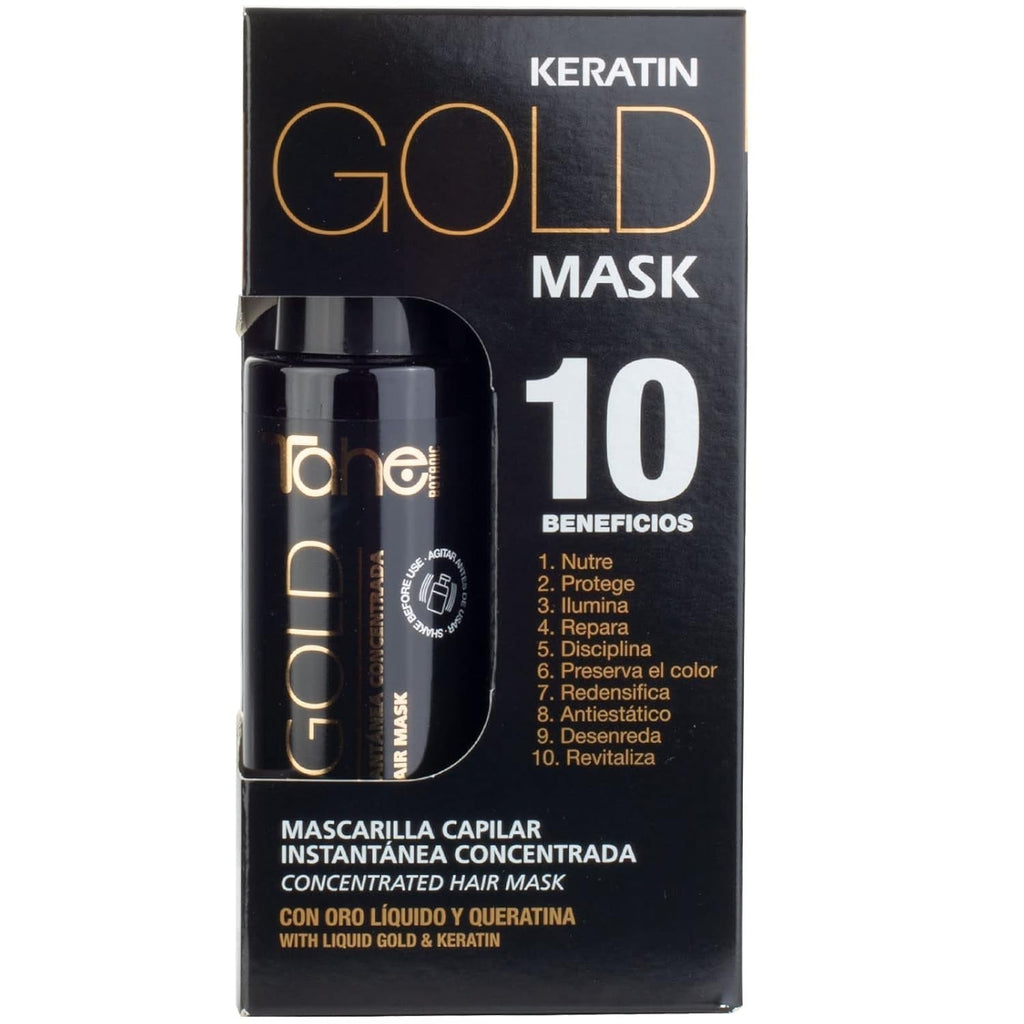 Keratin Gold Mask Mască de păr concentrată instant cu aur lichid și keratină,125 ml Masca de par Naty Shop