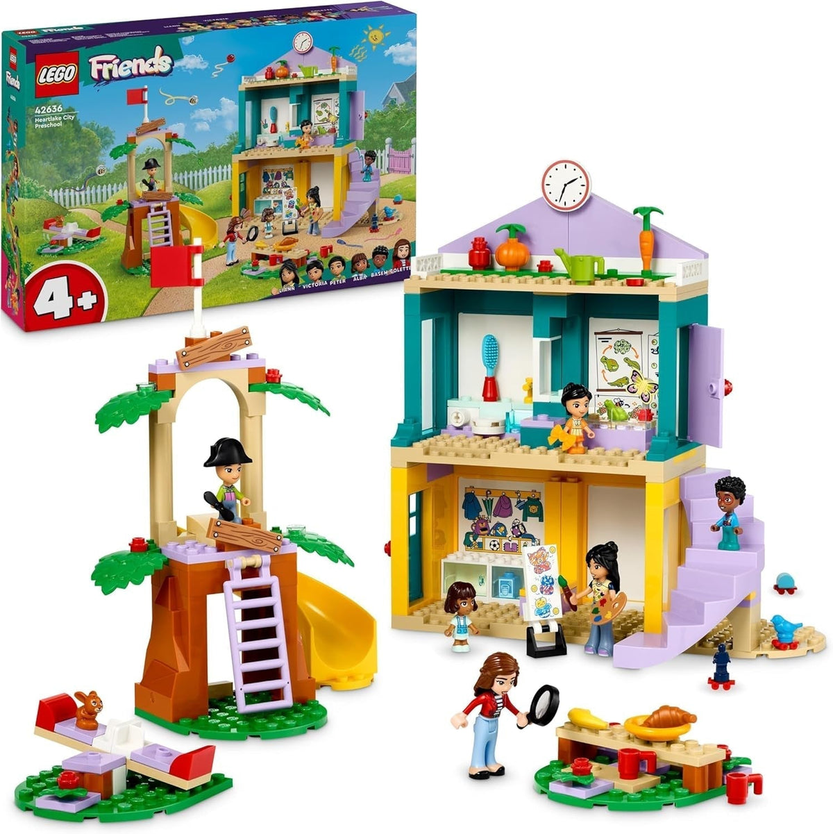 LEGO Friends Heartlake City Ensemble de jeu pour la maternelle pour filles et garçons de 4 ans Jeu de rôle créatif avec 2 figurines et 4 micro-figurines Jouet de développement social 42636 Ensembles de construction Besuche den LEGO-Store Default Title