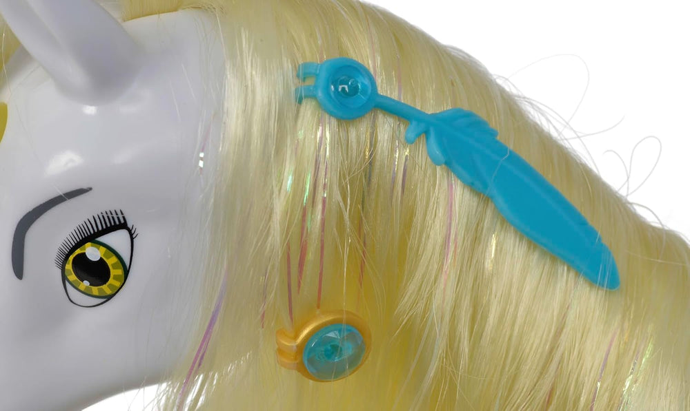 Simba 109480093 - Mia and Me Unicorn Onchao, Avec ailes mobiles, pinces à cheveux, brosse coiffante, cheval de jeu, poney, Centopia, à partir de 3 ans, rose Naty Shop Dolls