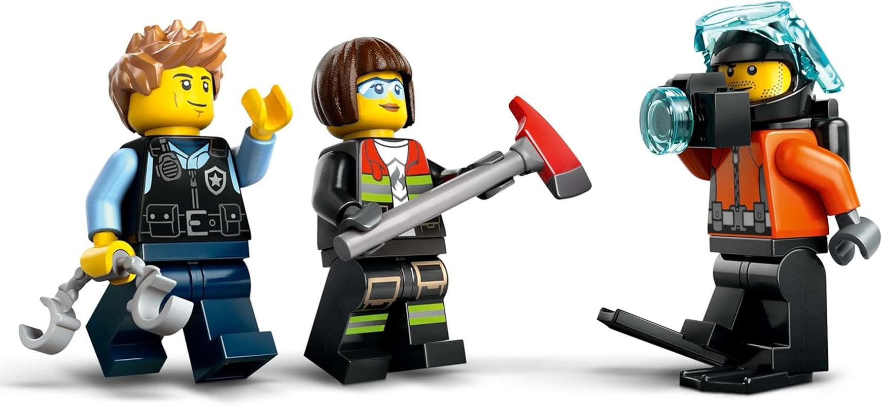 LEGO City Combo Set avec hélicoptère, voiture du lion et sous-marin et 3 figurines - Véhicules jouets à construire pour garçons et filles à partir de 7 ans - Cadeau d'anniversaire et de vacances 60462 Jeux de construction Besuche den LEGO-Store