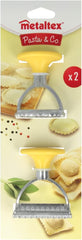 Metaltex 252326080 Moule à ravioli, rond avec carré, lot de 2