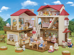5716 Maison de ville avec grenier - Maison de poupée et salon de maison de campagne L5339 - Meubles de maison de poupée, 30 x 50 cm, 1 pièce (1 paquet), en plastique